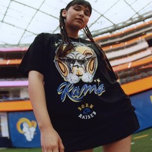 Men’s born X raised LA Rams shirt